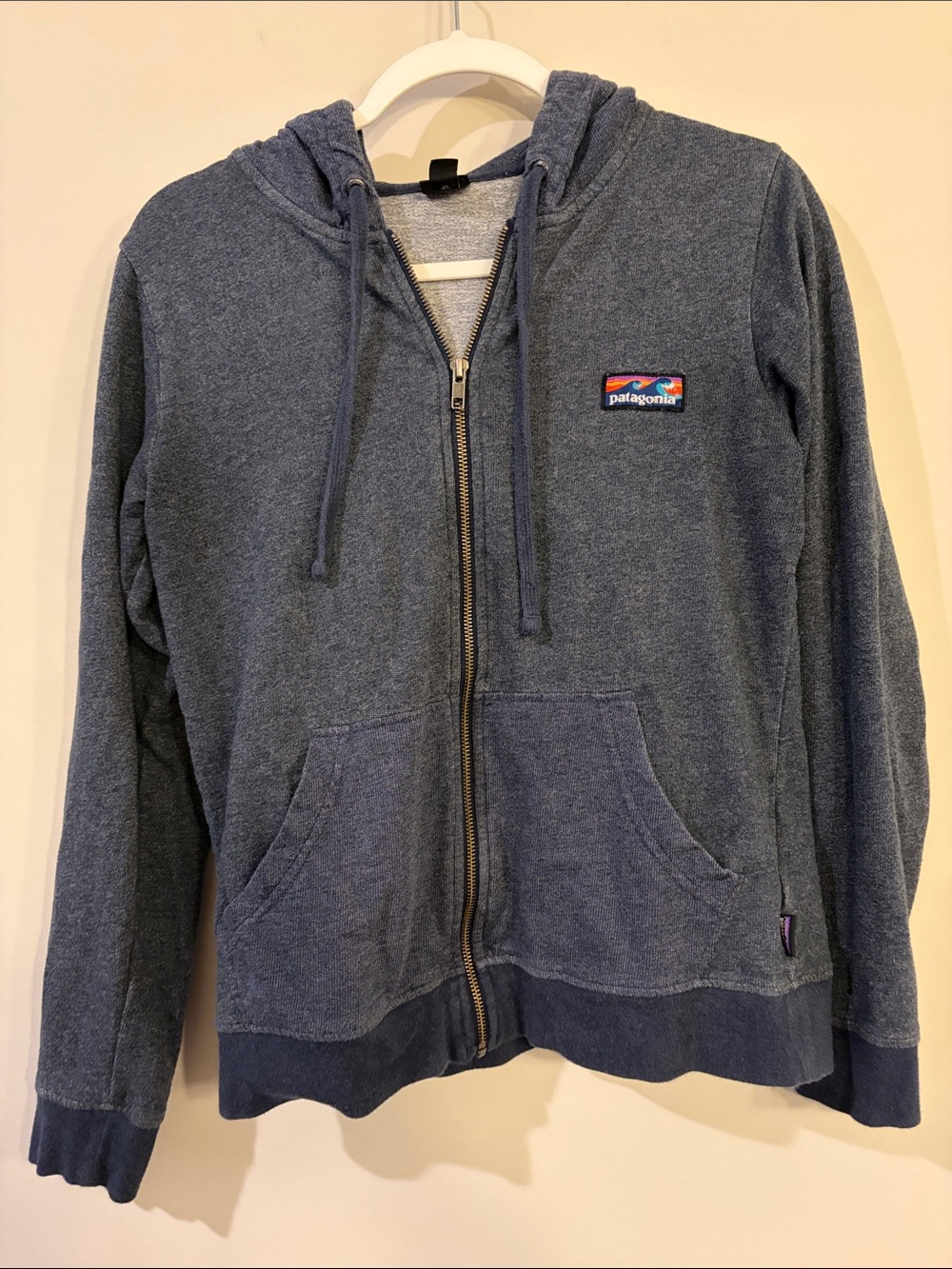 Patagonia Slate Blue Full-Zip Hoodie Sweater